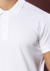 WHITE POLO T-SHIRT