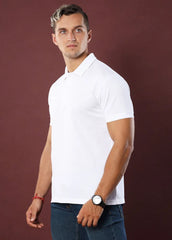 WHITE POLO T-SHIRT