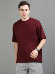 MAROON OVERSIZED T-SHIRT