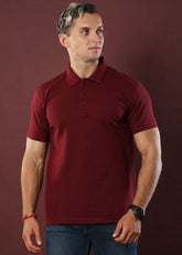 MAROON POLO T-SHIRT