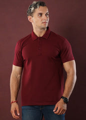 MAROON POLO T-SHIRT