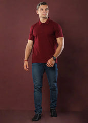 MAROON POLO T-SHIRT